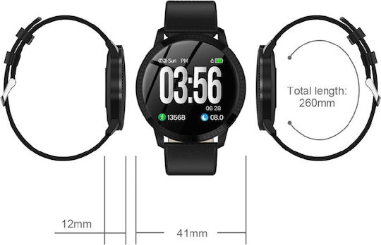 CF18 Plus Smartwatch with Heart Rate Monitor (Black Metalic) view 2