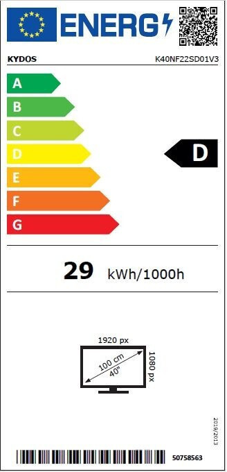 Kydos Television 40" Full HD LED K40NF22SD01V3 (2025) view 2