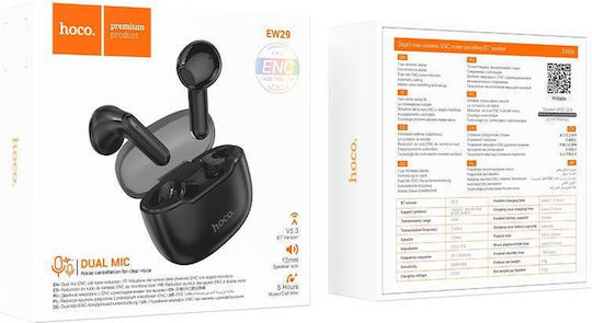 Hoco EW29 In-ear Bluetooth Handsfree Earphones with Charging Case Black view 4