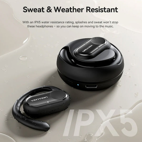 Vention OpenBeat O11 Open Ear Bluetooth Handsfree Earphones with Sweat Resistance and Charging Case Beige vista 4