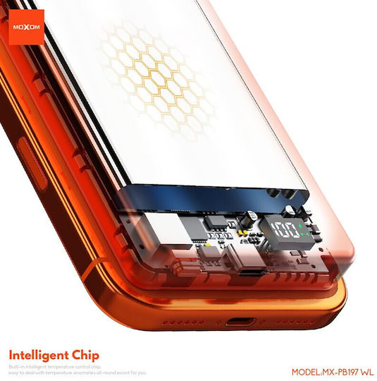 Moxom MX-PB197 MagSafe Power Bank 10000mAh 20W Power Delivery Orange view 4