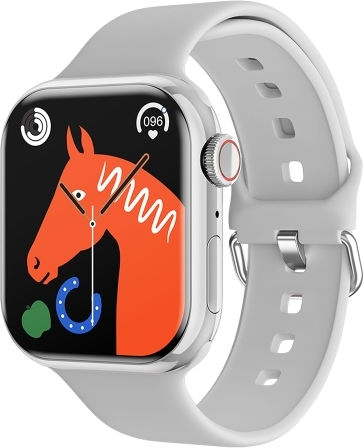 Iw9 2.05 Inch Square Screen Smart Watch Supports Bluetooth Calls Blood Oxygen Monitoring Silver