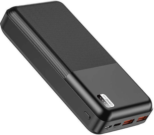 Xipin PX722 Power Bank 20000mAh 22.5W with 2 USB-A Ports and USB-C Port Power Delivery / Quick Charge 3.0 Black