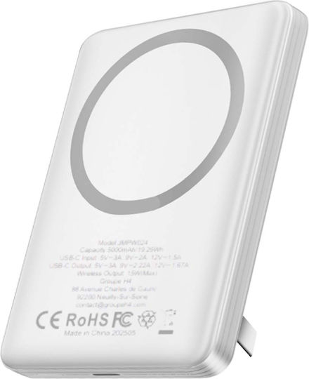 Jaym MagSafe Power Bank 5000mAh 15W White view 1