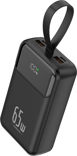 Xmart Power Bank 20000mAh 65W with 2 USB-A Ports and 2 USB-C Ports Black
