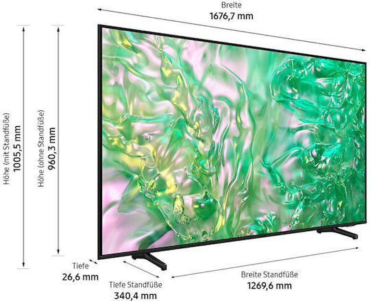 Samsung Smart Television 75" 4K UHD LED GU75DU8079U HDR (2024) view 4