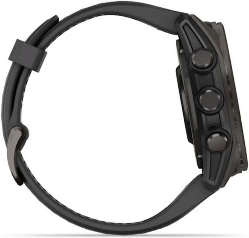 Garmin Fenix 8 Titanium 43mm Waterproof Smartwatch with Heart Rate Monitor (Sapphire, Carbon Grey Dlc Titanium With Black/pebble Grey Silicone Band) view 7