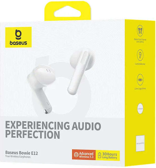 Baseus Bowie E12 In-ear Bluetooth Handsfree Earphones with Charging Case White view 4