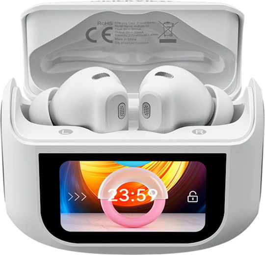 AirBuds 12 Bluetooth Handsfree Earphones with Sweat Resistance and Charging Case White view 4