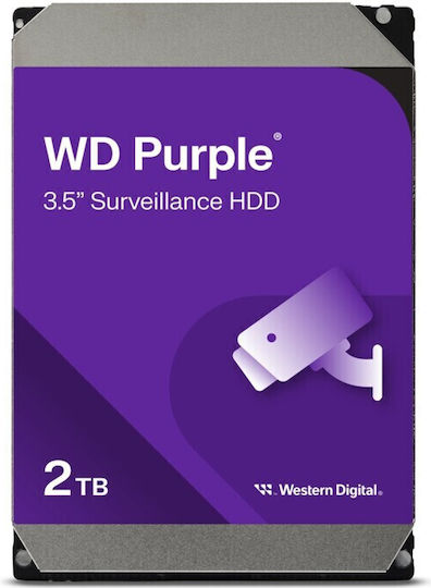 Western Digital Purple 2TB HDD Hard Drive 3.5" SATA III 5400rpm with 64MB Cache for Desktop WD23PURZ vue 7