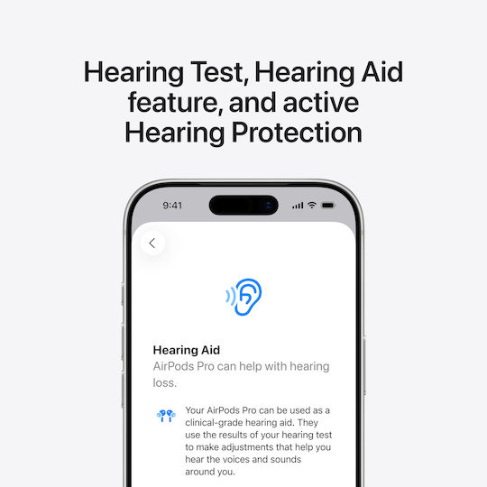 Apple AirPods Pro 3 In-ear Bluetooth Handsfree Earphones with Sweat Resistance and Charging Case White view 5