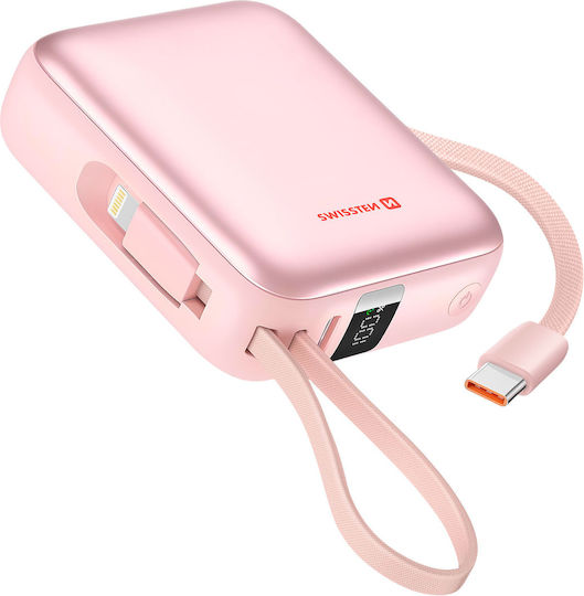 Swissten Power Bank 10000mAh 20W with USB-C Port Pink