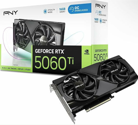 PNY GeForce RTX 5060 Ti 16GB GDDR7 Dual Fan OC Graphics Card view 4
