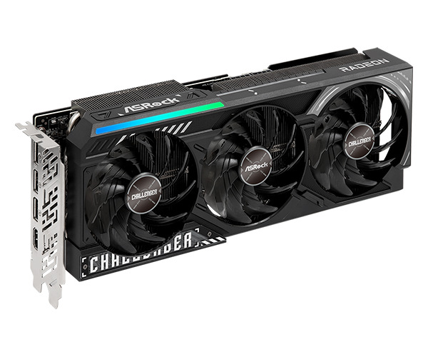 ASRock Radeon RX 9070 XT 16GB GDDR6 Challenger Graphics Card view 3