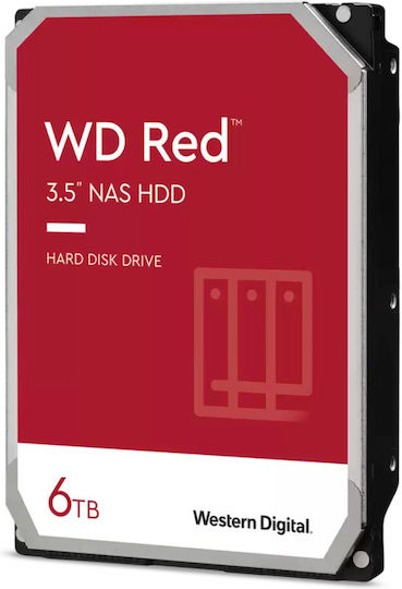 Western Digital Red Plus 6TB HDD Hard Drive 3.5" SATA III 5400rpm with 256MB Cache for NAS WD60EFPX view 2