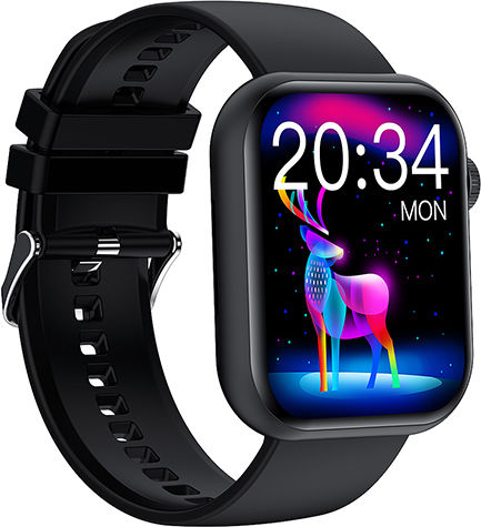 Egoboo GW41 Smartwatch with Heart Rate Monitor (Black) view 3