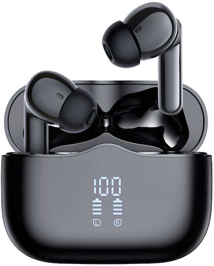 Techsuit VelarX One In-ear Bluetooth Handsfree Earphones with Charging Case Black view 1