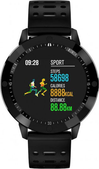 DAS.4 SG05 Stainless Steel Smartwatch with Heart Rate Monitor (Black)