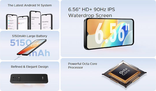 Doogee N55 Dual SIM (4GB/128GB) Black view 6