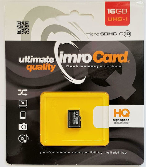 IMRO IMRO microSDHC 16GB U1 High Speed with Adapter view 1
