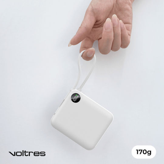 Voltres ChargeGO Power Bank 10000mAh 22.5W with USB-C Port White view 5