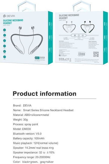 Devia EM036 Sport Kintone Earbud Bluetooth Handsfree Earphones Black view 4
