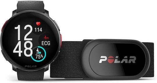 Polar Vantage V3 & H10 bundle S-L Aluminium 47mm Waterproof Smartwatch with Heart Rate Monitor (Night Black)