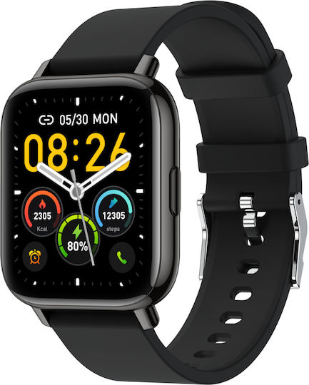Smartwatch Black Star Idealstore 1.69 Tft Screen Android Ios Bluetooth Speaker-microphone Music Control Camera Calls Notifications Weather Fitness Tracker Ip67 Sleep Monitoring Heart Rate Blood Pressure Spo2 Sports Pedometer