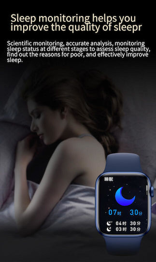 HW22 44mm Smartwatch with Heart Rate Monitor (Blue) view 5