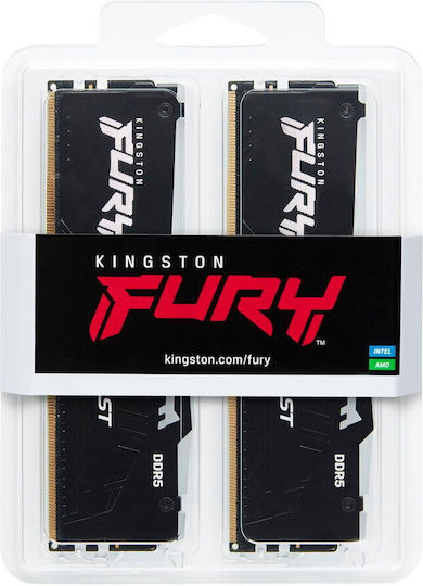Kingston Fury Beast RGB DDR5 32GB RAM with 2x16GB Modules and Speed 6800 for Desktop KF568C34BBEAK2-32 view 4