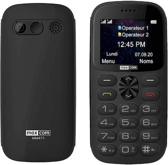 MaxCom MM471 Single SIM Mobile with Large Buttons Black view 2