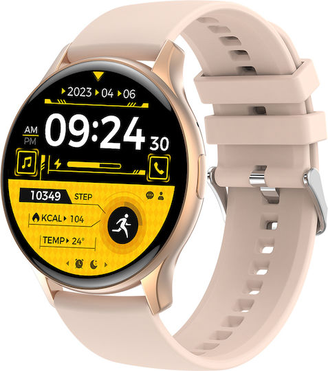 Lemfo 46mm Smartwatch with Heart Rate Monitor (Pink)