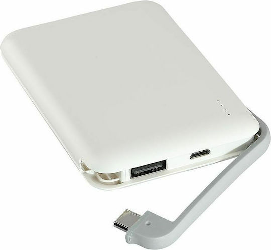V-TAC VT-3510 Power Bank 5000mAh 10W with USB-A Port White vue 5