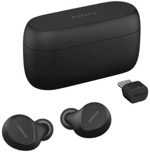 Jabra Evolve2 USB-A UC - Wireless Charging Pad In-ear Bluetooth Handsfree Earphones with Charging Case Black view 4