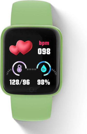 SPM Y68S Smartwatch with Heart Rate Monitor (Green) view 2