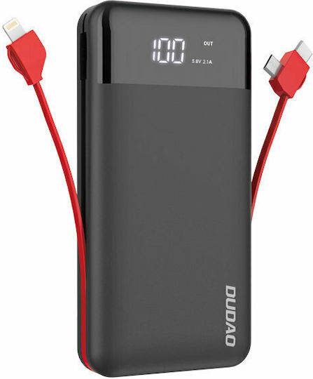 Dudao K1Pro Power Bank 20000mAh with 2 USB-A Ports Black