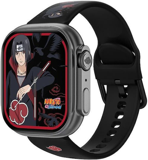 Abyx Fit Touch 5 Smartwatch with Heart Rate Monitor (Itachi Uchiwa Space Gray) view 1