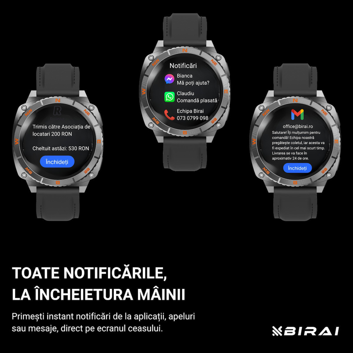 Ultra V319 Waterproof Smartwatch With Heart Rate Monitor Black view 7