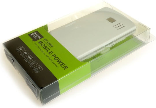 PowerNeed P5600W Power Bank 5600mAh with 2 USB-A Ports White vue 4