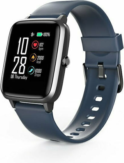 HAMA Fit Watch 4900 Stainless Steel with Heart Rate Monitor (Dark Blue) view 1