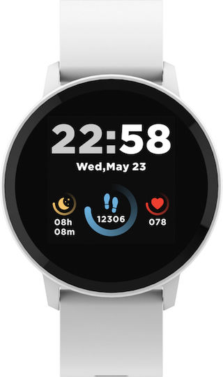 Canyon Lollypop SW-63 43mm Waterproof Smartwatch with Heart Rate Monitor (White) view 2