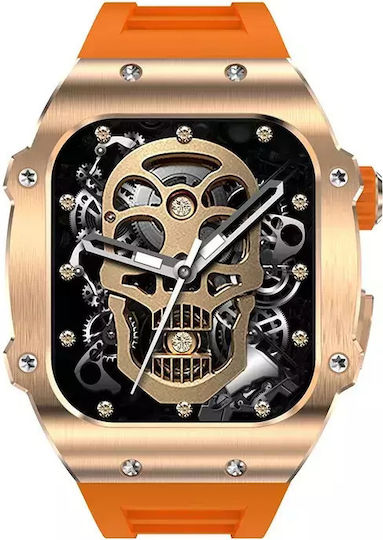 Men's Smart Watch Nubi Ak55 Amoled Display Bluetooth Call 650 Mah Battery Pulse Calories Blood Pressure Remote Camera Ai Voice Assistant Gold Plated vue 2