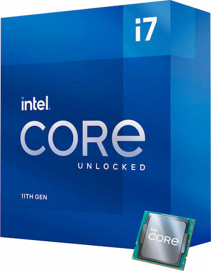 Intel Core i7-11700K 3.6GHz Processor 8 Core for Socket 1200 in Box view 1