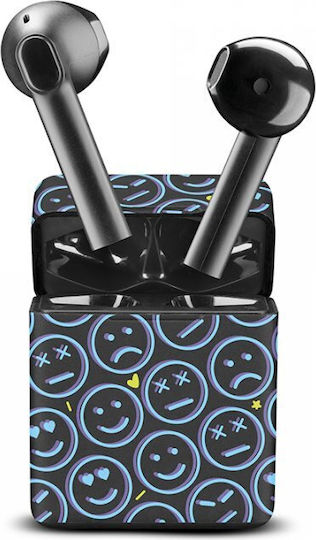 Cellular Line Music Sound Showy Earbud Bluetooth Handsfree Earphones with Charging Case Black Blue view 2
