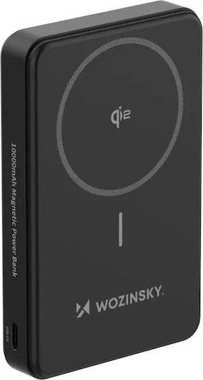 Wozinsky WLWP-10KA0Y3S Power Bank 10000mAh 22.5W with USB-A Port and USB-C Port Power Delivery Black