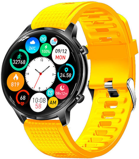 DAS.4 SG20 Smartwatch with Heart Rate Monitor (Black / Yellow) view 2