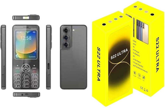 S22 Ultra Dual SIM Mobile with Buttons Black view 2