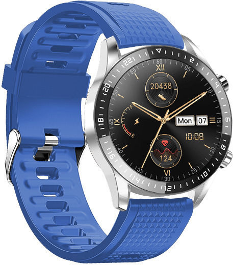 DAS.4 SL13 Smartwatch with Heart Rate Monitor (Silver / Blue) view 4