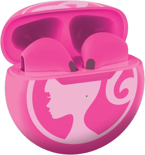Lexibook Barbie Earbud Bluetooth Handsfree Earphones with Charging Case Pink view 4