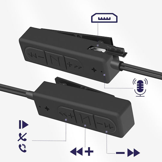 Defunc Talk In-ear Bluetooth Handsfree Earphones Black view 5